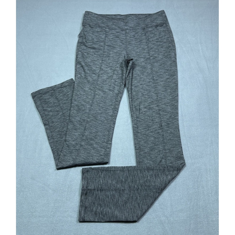 Athleta Yoga Pants Womens MT 30x34 Gray Heathered Athleisure Workout Warm Up USA